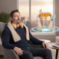 Универсальный массажер Massager of Neck Kneading, Электрический массажер для шеи, плеч, спины и поясницы