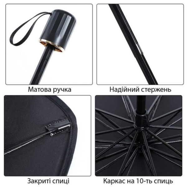 Автозонт солнцезащитный складной Car Umbrella 140×78 см для лобового стекла черный