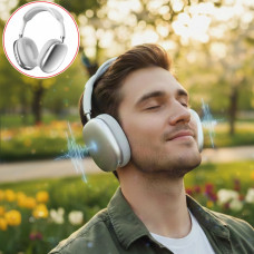Беспроводные наушники P9 Pro Max Bluetooth складные, серебро