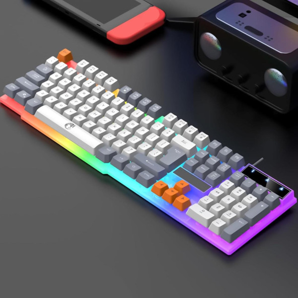 Проводная игровая клавиатура Raiku K26 мембранная 104 клавиши USB черная эргономичная