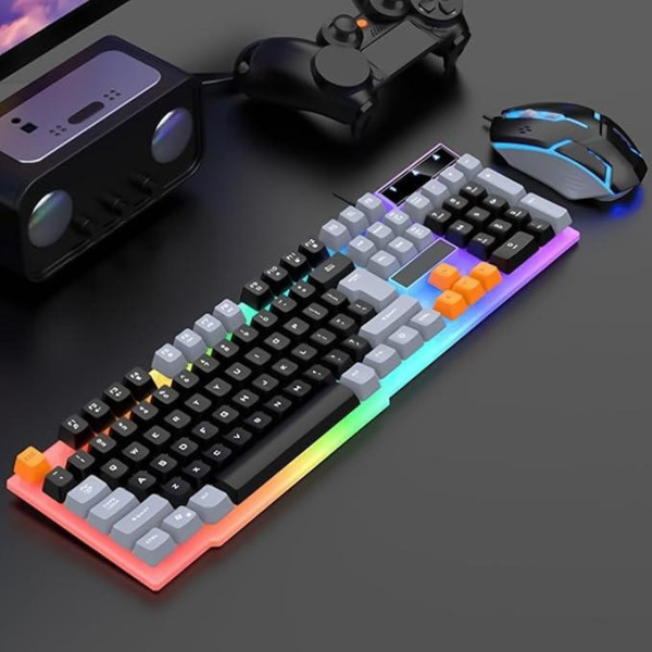 Проводная игровая клавиатура Raiku K26 мембранная 104 клавиши USB черная эргономичная