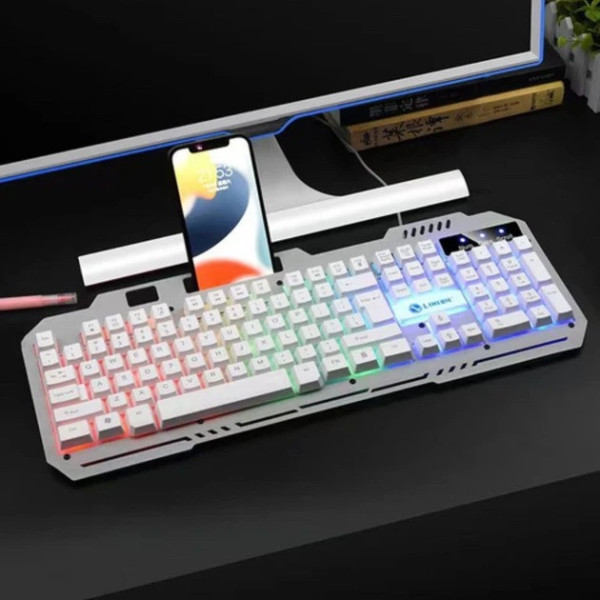 Игровая клавиатура K-25 проводная мембранная с RGB подсветкой USB мультимедийные клавиши