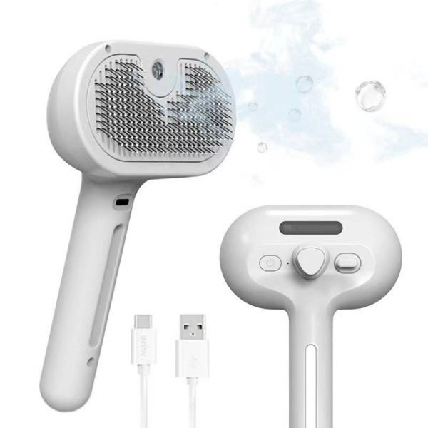 Паровая массажная щетка Zmaker для ухода за шерстью кошек и собак с распылением и массажем