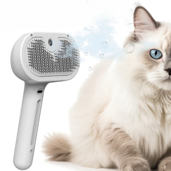 Паровая массажная щетка Zmaker для ухода за шерстью кошек и собак с распылением и массажем