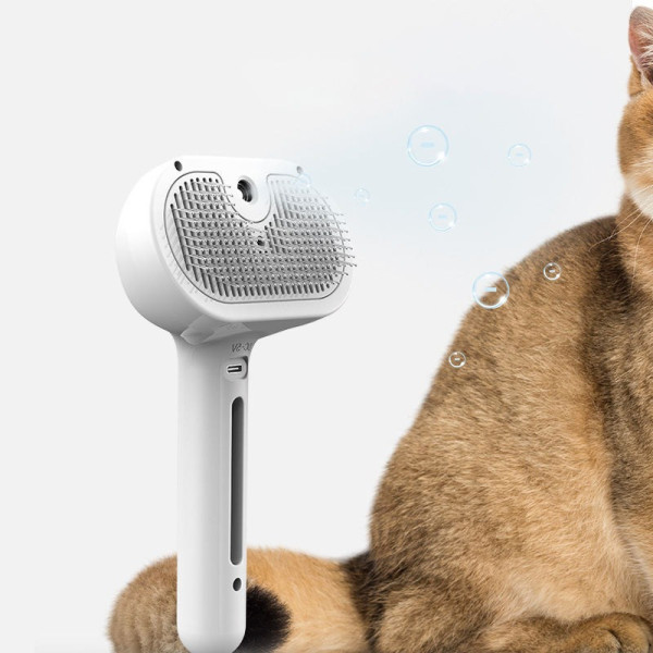 Паровая массажная щетка Zmaker для ухода за шерстью кошек и собак с распылением и массажем