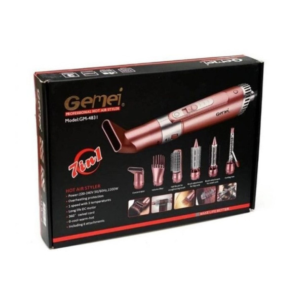 Мультистайлер 7в1 Gemei GM-4831 фен мультистайлер 2200 Вт