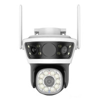 Видеонаблюдение камера 3 линзы Q70 2+2+2 МП 4G Wi-Fi LAN ночное видение датчик движения