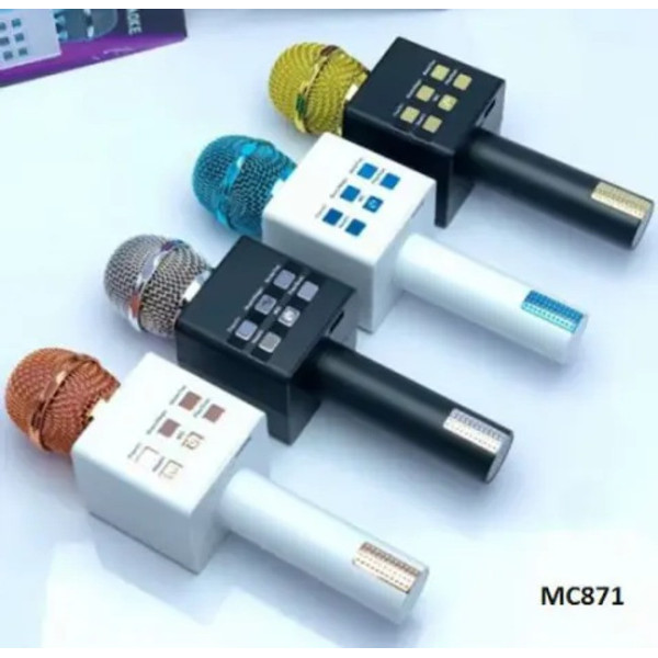 Караоке микрофон MC-871 Bluetooth с динамиком 2 в 1 и шумоподавлением