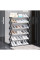 Складная полка для обуви, Shoe Rack черная, на 6 полок