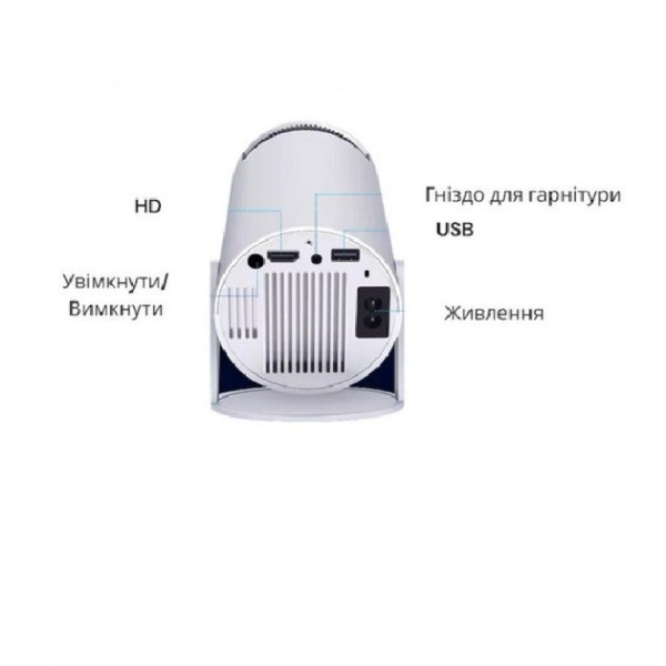 Смарт-проектор Android 11 с Wi-Fi и Bluetooth портативный LED проектор 100 дюймов 1080p HDMI USB