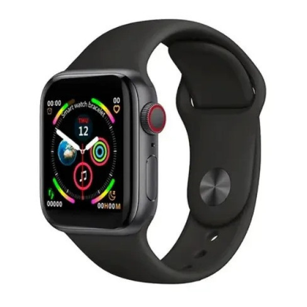 Смарт-часы Watch X MX с пульсометром, шагомером и экраном высокого разрешения Черные