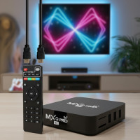 Смарт-ТВ приставка Android TV Box MXQ 4K Pro 5G 4/64 ГБ Wi-Fi 4K пульт в комплекте