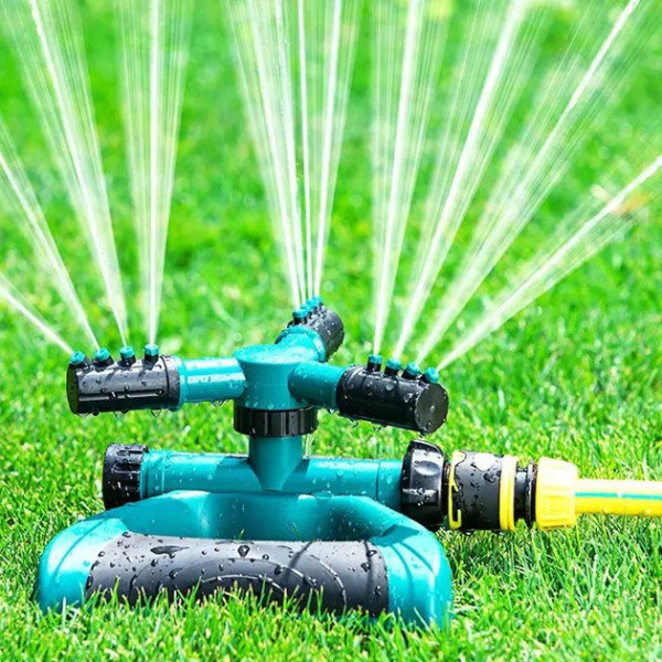 Умная система полива Lawn Sprinkler 360° автоматический разбрызгиватель газона регулировка форсунок
