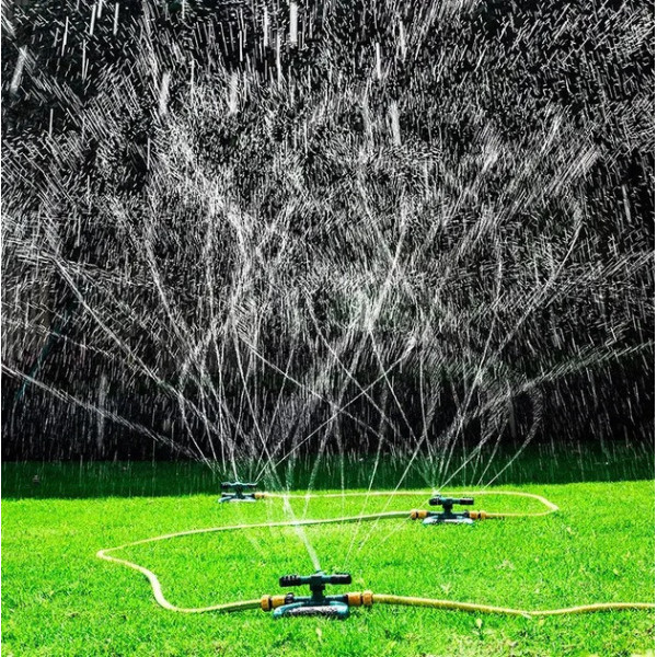 Умная система полива Lawn Sprinkler 360° автоматический разбрызгиватель газона регулировка форсунок