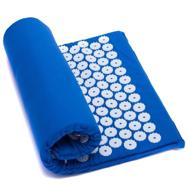 Массажный коврик Acupressure Mat с валиком, помогает в снятии стресса и боли