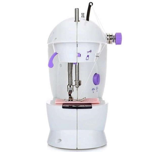Портативная швейная машинка для дома с педалью и доской Sewing SM202A работает от сети или батареек (4x