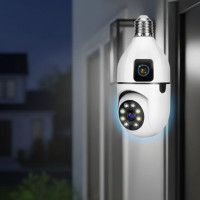 Двойная Wi-Fi камера E27 Sq02 датчик движения ночное видение двусторонняя связь установка в патрон