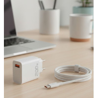 Адаптер быстрой зарядки USB с кабелем USB Type-C 200W поддержка PD USB для телефона планшета ноутбука