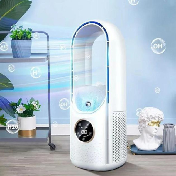 Безлопастной вентилятор Air Multiplier увлажнение подсветка 6 скоростей аккумулятор USB белый