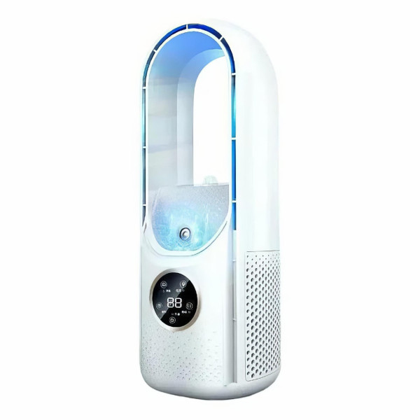 Безлопастной вентилятор Air Multiplier увлажнение подсветка 6 скоростей аккумулятор USB белый