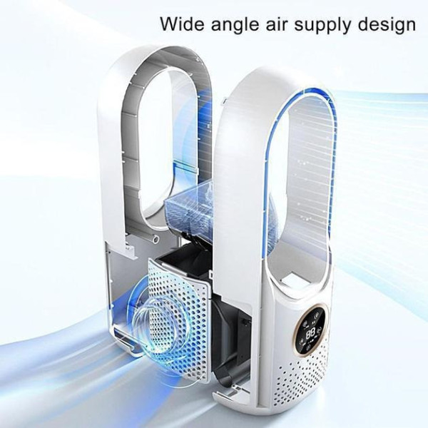 Безлопастной вентилятор Air Multiplier увлажнение подсветка 6 скоростей аккумулятор USB белый