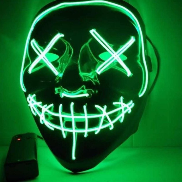 Судная ночь ABC Purge Mask, неоновая маска, питание от батареек