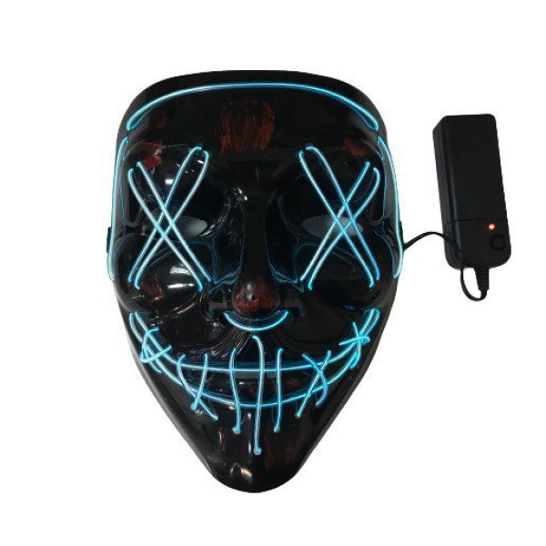Судная ночь ABC Purge Mask, неоновая маска, питание от батареек