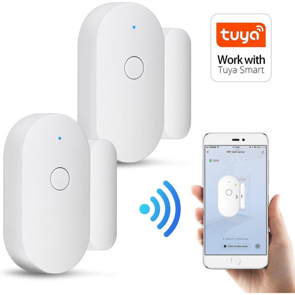 Беспроводная Wi-Fi сигнализация Fuers WIFID01 для двери/окна, совместима с Tuya/Smart Life