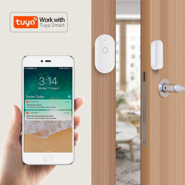 Беспроводная Wi-Fi сигнализация Fuers WIFID01 для двери/окна, совместима с Tuya/Smart Life