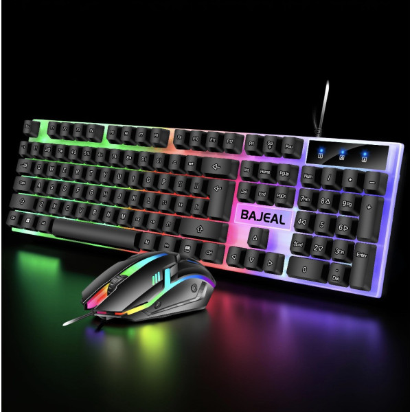 Игровой комплект T350 клавиатура и мышь с LED подсветкой проводной