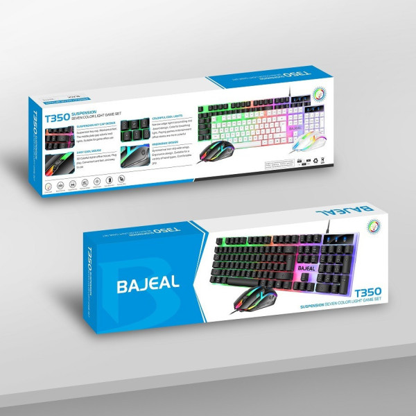 Игровой комплект T350 клавиатура и мышь с LED подсветкой проводной