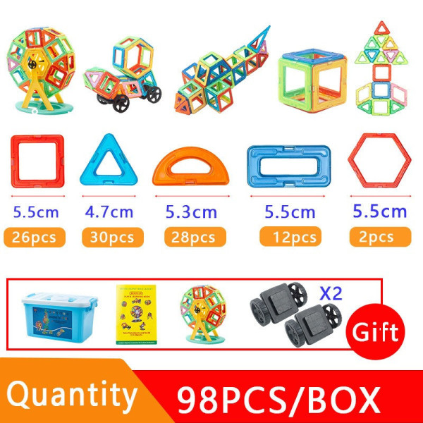 Магнитный конструктор для детей 3D Magical Magnet 98 деталей