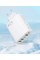 Зарядное устройство на 5 портов 65W с USB Type-C быстрое и безопасное белое