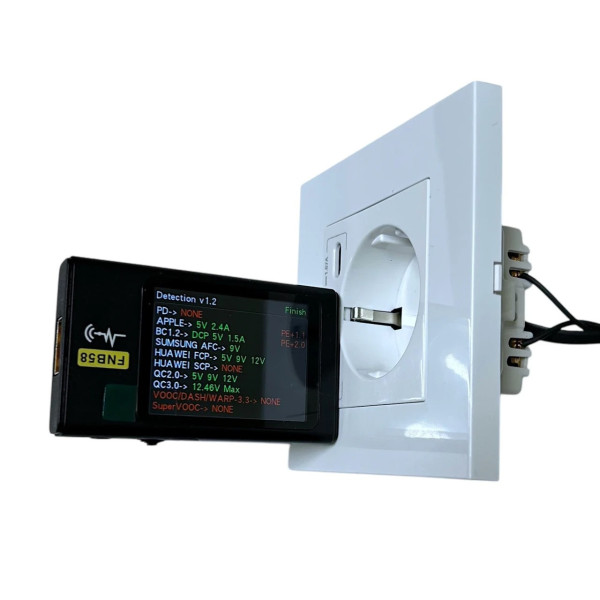 Розетка настенная Folem RZ1 с USB и Type-C портами быстрой зарядки QC3.0 белая