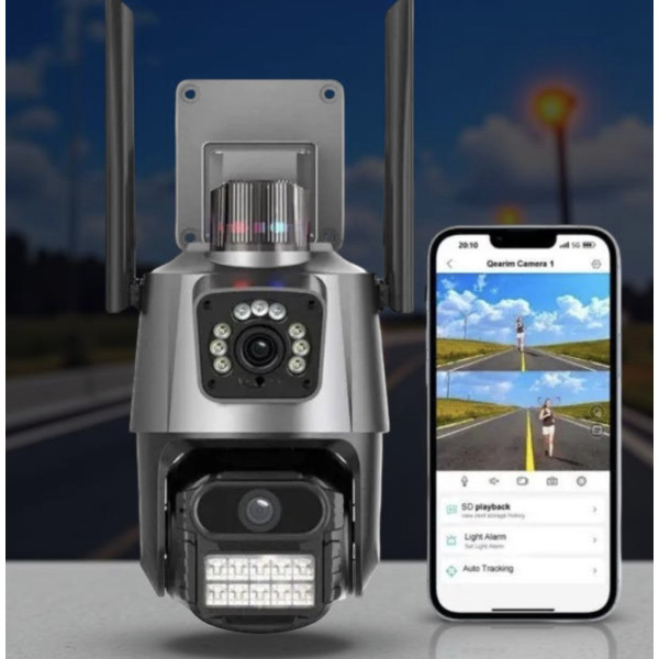 Уличная IP камера Dual Lens 6MP WiFi с сиреной и двусторонней аудиосвязью