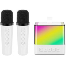 Портативная колонка K18 Bluetooth с двумя микрофонами и подсветкой LED 10 Вт