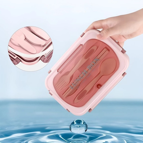 Ланчбокс WASHING MACHINE LY-457 с столовыми приборами в комплекте