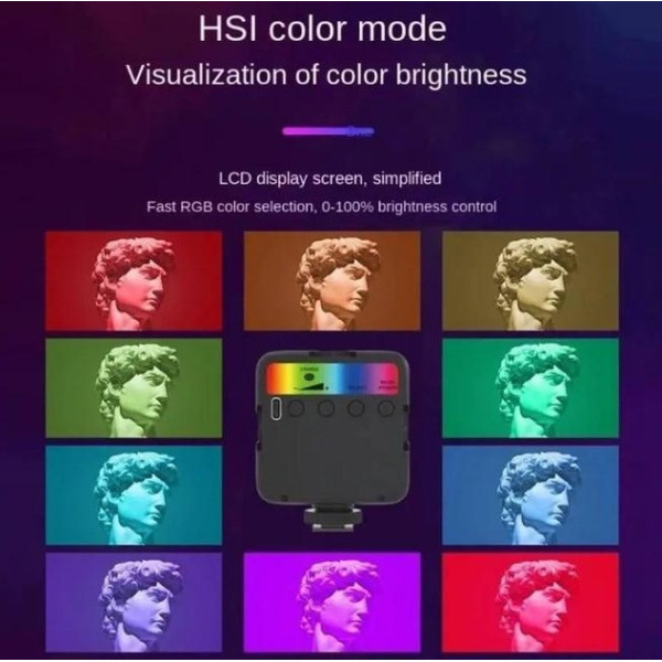 Светодиодная лампа RGB для студийных фото и видеосъемок AY-83 Светодиодный клипсовый светильник