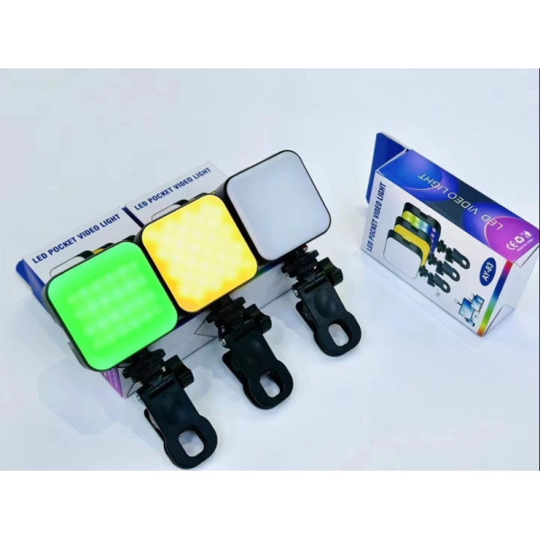 Светодиодная лампа RGB для студийных фото и видеосъемок AY-83 Светодиодный клипсовый светильник