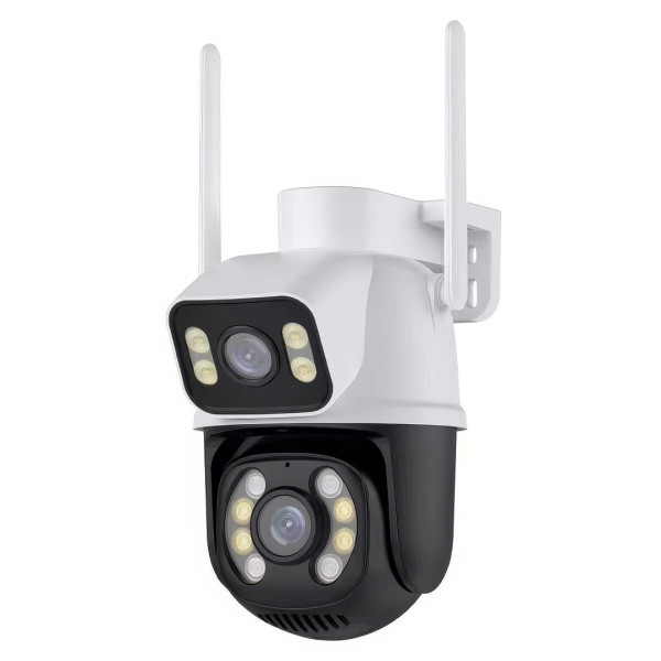 Уличная камера видеонаблюдения c LED подсветкой и датчиком движения Q25 Wi-Fi PTZ IP 6MP Camera APP
