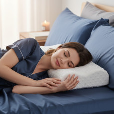 Подушка ортопедическая с эффектом памяти для здорового сна memory latex pillow мягкая