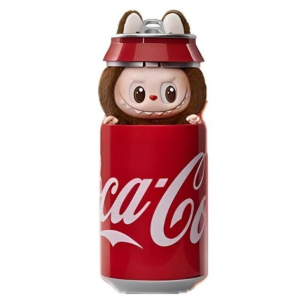 Брелок Labubu в виде банки Coca Cola мягкий плюшевый коллекционный