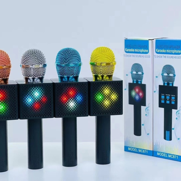 Караоке микрофон MC-871 Bluetooth с динамиком 2 в 1 и шумоподавлением