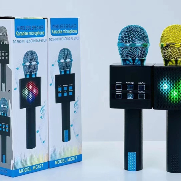Караоке микрофон MC-871 Bluetooth с динамиком 2 в 1 и шумоподавлением