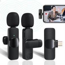 Беспроводной петличный микрофон Bluetooth K15 3в1 Android 3.5 мм