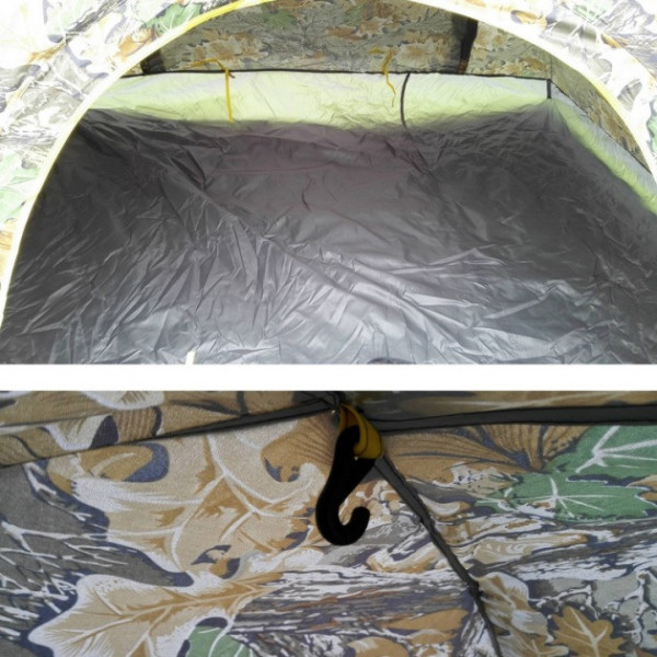 Палатка автоматическая 6 мест 2х2.5 м Камуфляж с антимоскитной сеткой Fiberglass