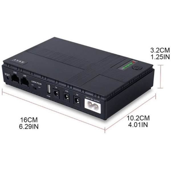 Бесперебойник UPS dc1018p 5V/9V/12V источник питания 10400 mAh