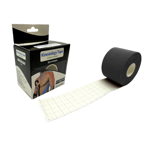 Спортивный кинезио тейп EasyFit Kinesio для мышц и связок черный