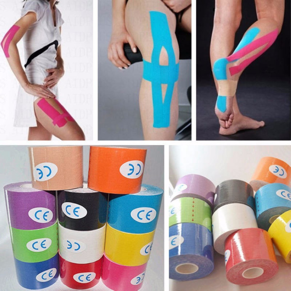 Спортивный кинезио тейп EasyFit Kinesio для мышц и связок черный