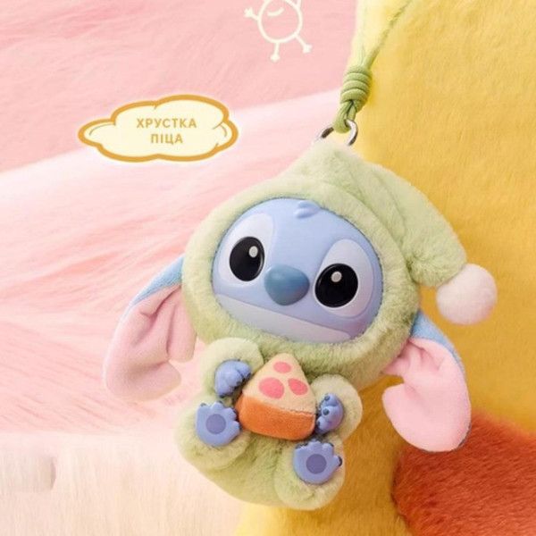 Брелок Labubu Стич 16 см плюшевая игрушка для сумки и рюкзака